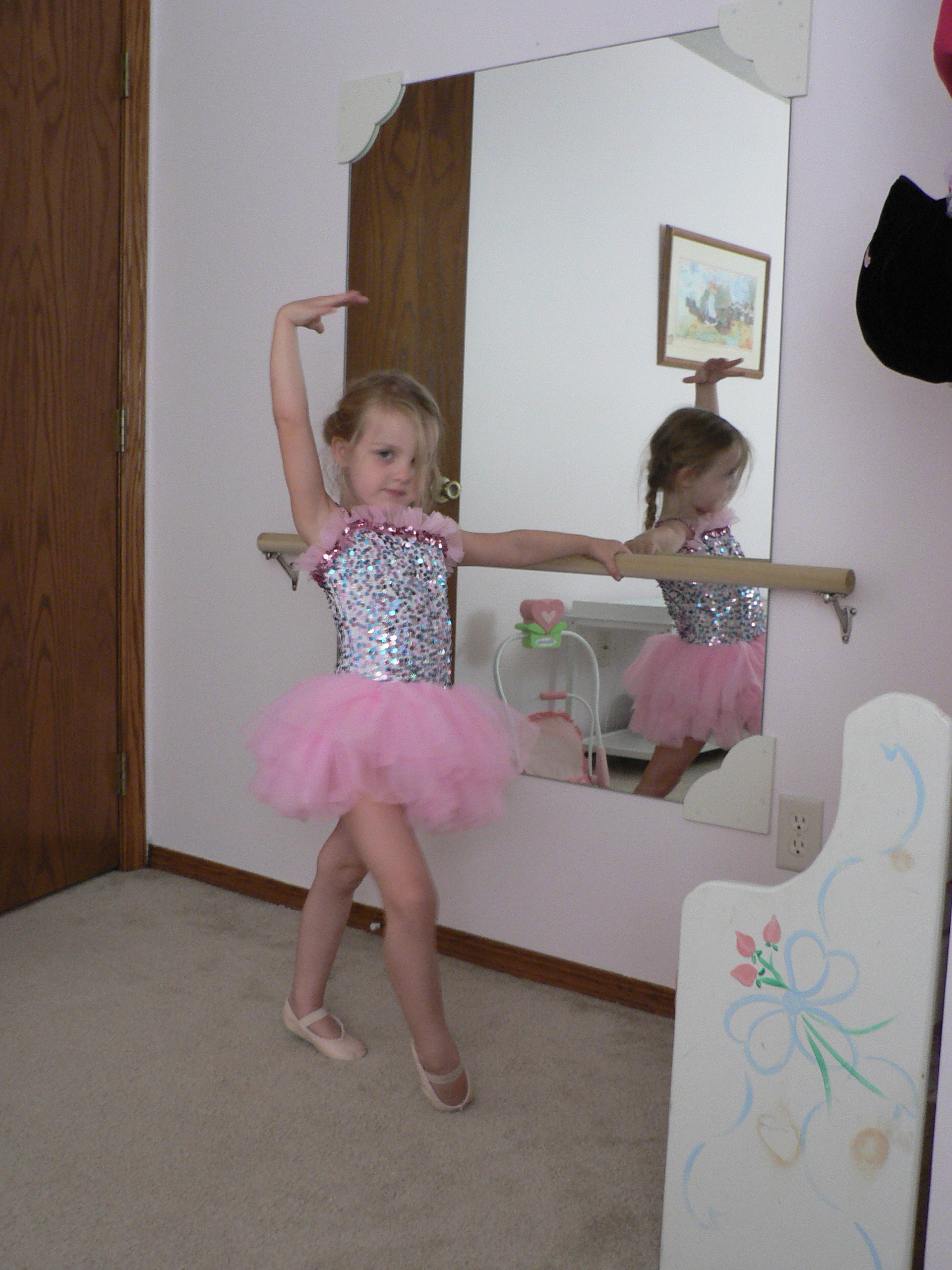 Diy Ballerina Mirror And Barre Paintbrushes And Peonies